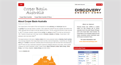 Desktop Screenshot of cooperbasinaustralia.com
