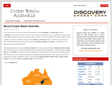Tablet Screenshot of cooperbasinaustralia.com